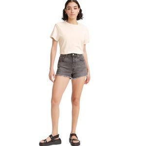 Levi’s 501 High Rise Raw Hem Cutoff Jean Shorts